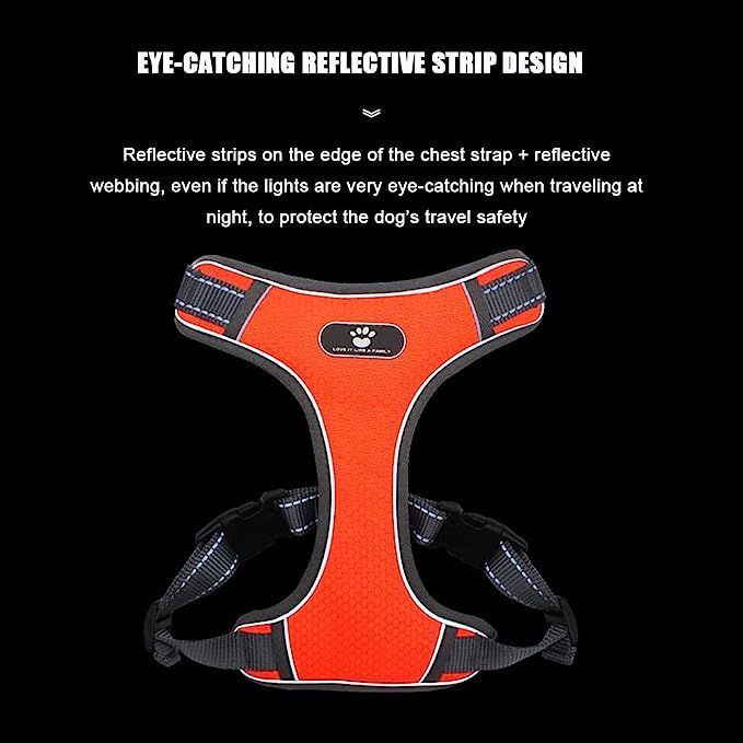 Regulowane szelki ze smyczą odblaskowe niebieski l