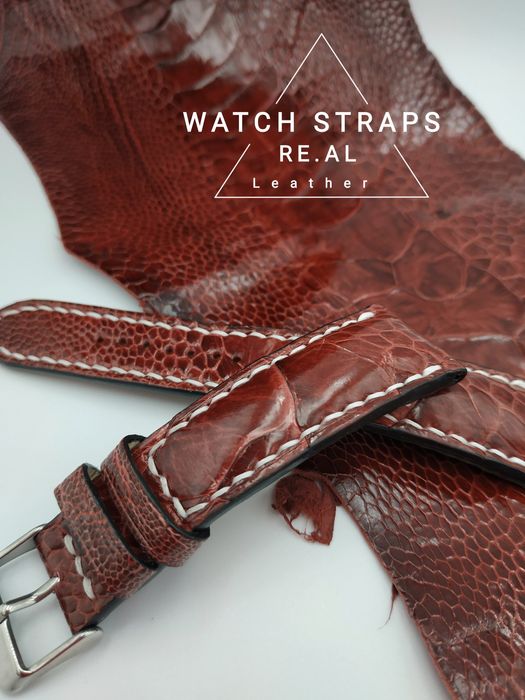 Skórzany pasek do zegarka - skóra , paski na zamówienie - ReAl