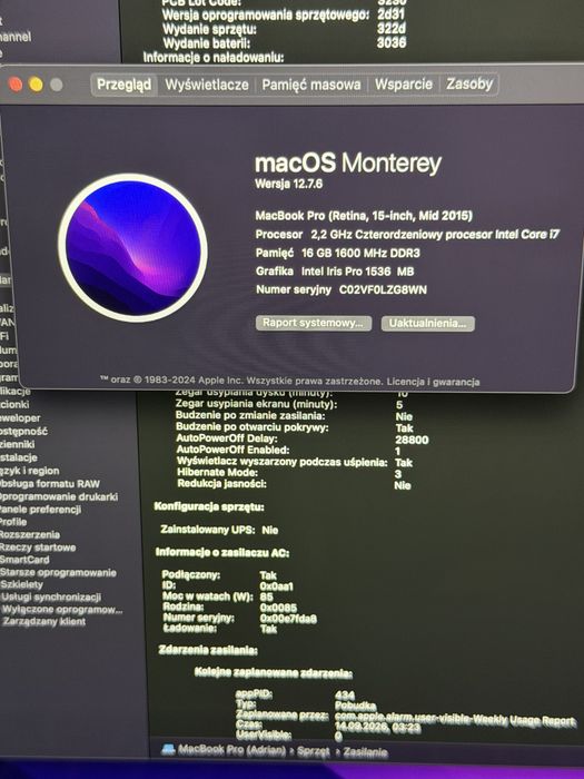 MacBook Pro Retina 15” Mid 2015 | i7 | 16 GB | 256 GB SSD | nowa bateria