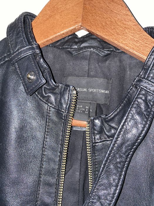 Skorzana kurtka Mango M