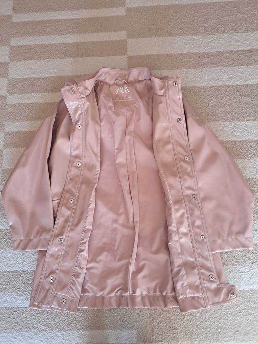 Blusão Impermeável de Menina ZARA – Rosa Velho