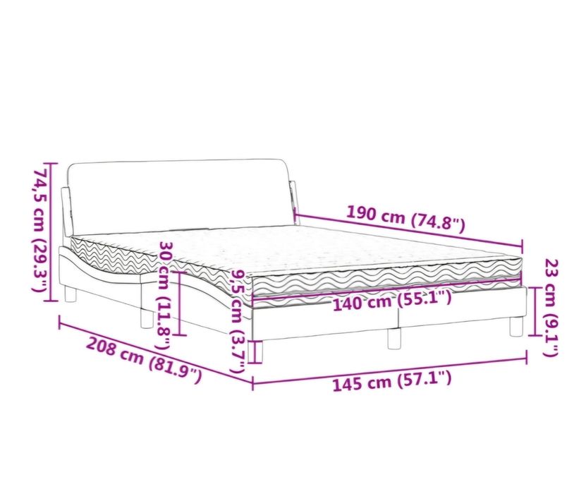 Cama de casal com colchão