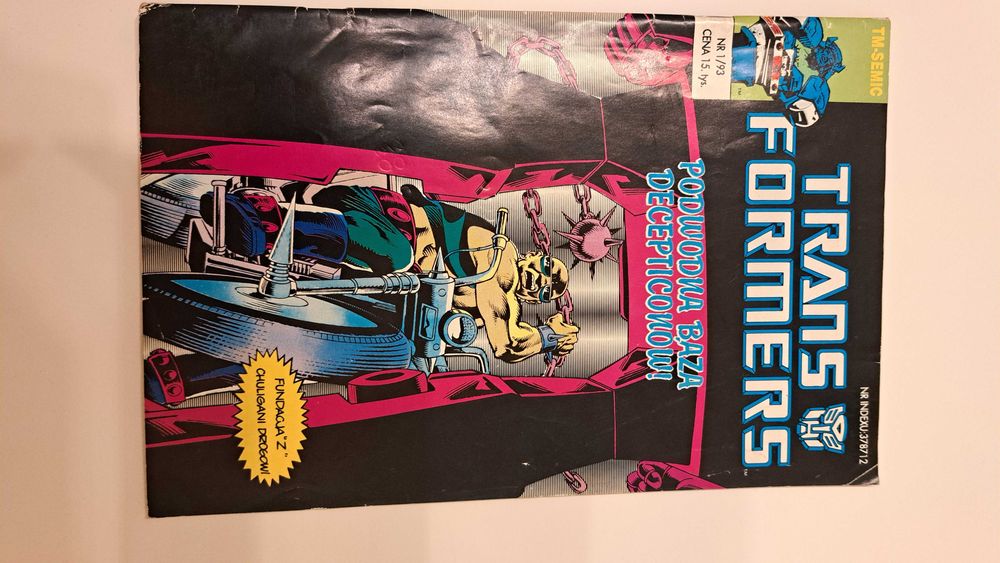 Komiks Transformers 1/93 - nr 1 z 1993 r. - Podwodna baza Decepticonów
