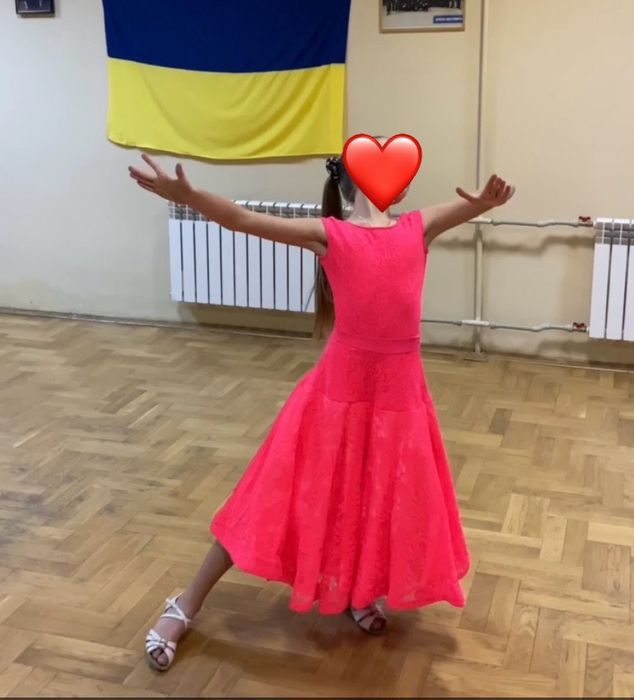 Турнірна сукня для бальних танців з 2 спідницями