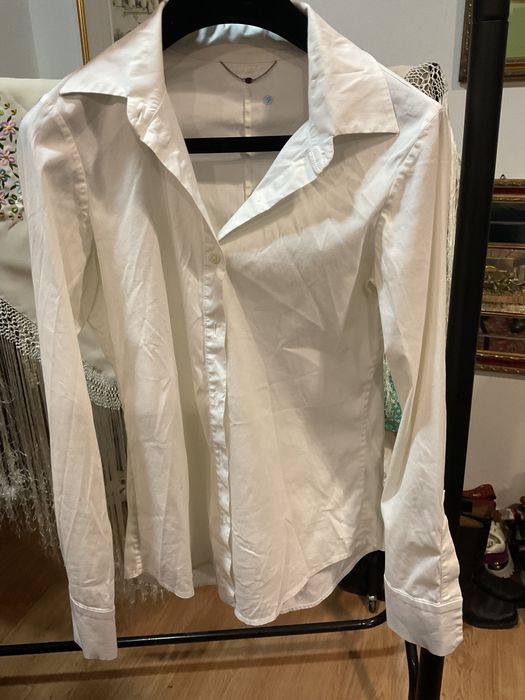 Blusa branca mangas t,s. Algodao