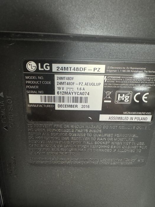 Lcd Monitor Lg 24”