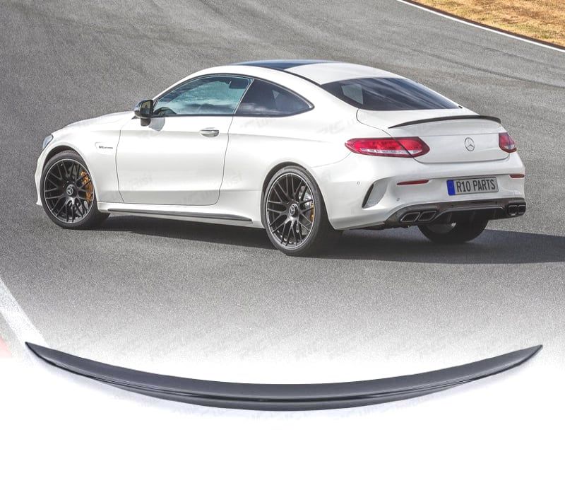 LIP SPOILER TRASEIRO MERCEDES CLASE C COUPE C205 14-18 AMG PRETO BRILHANTE