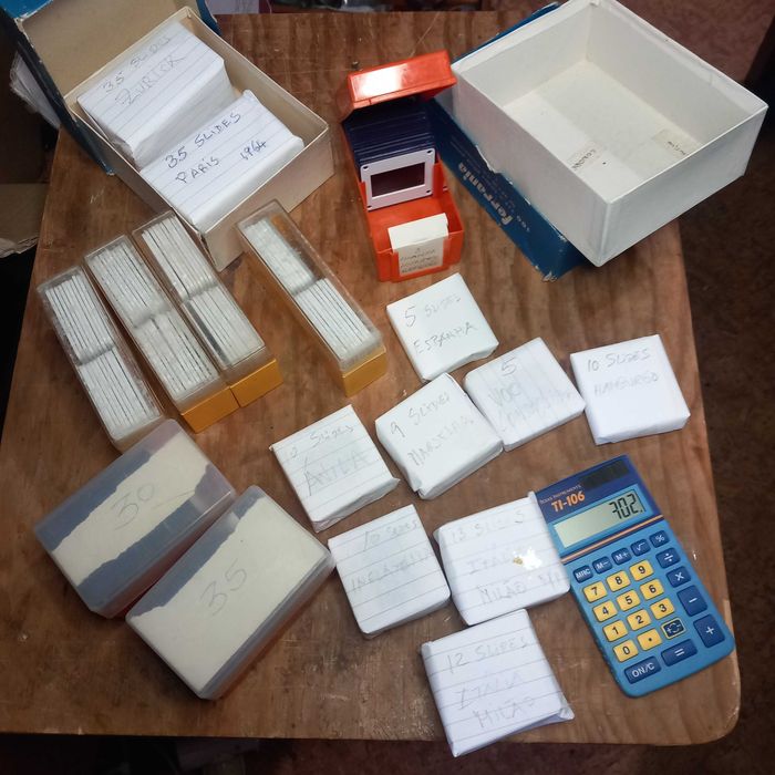 Grande lote de slides vintage