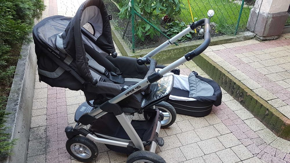 Wózek ABC Design 2 w 1 Viper 4s + fotelik Cybex + moskitiera