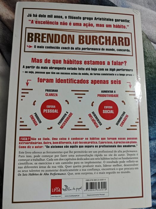 Livro Os seis hábitos de alta performance