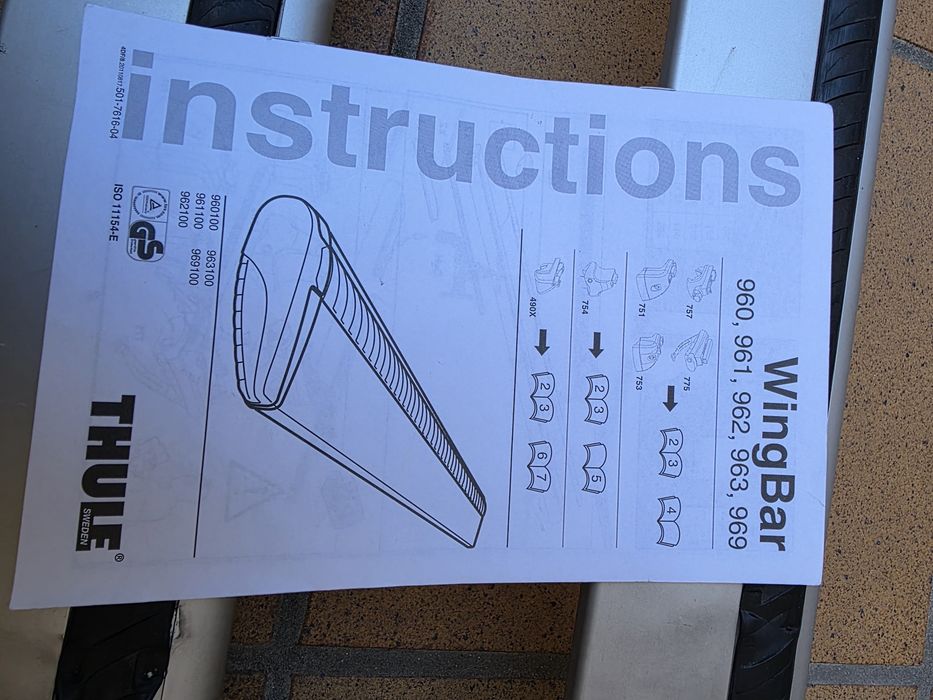 Barras para carro da THULE (WINGBAR)