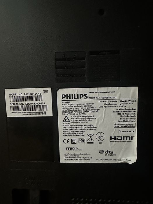 Телевізор Philips 65PUS6121