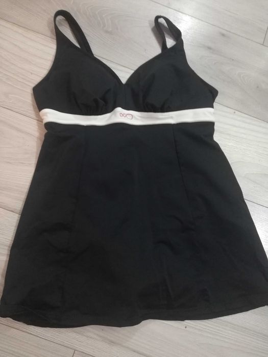 Strój kąpielowy jednoczęściowy damski czarny decathlon