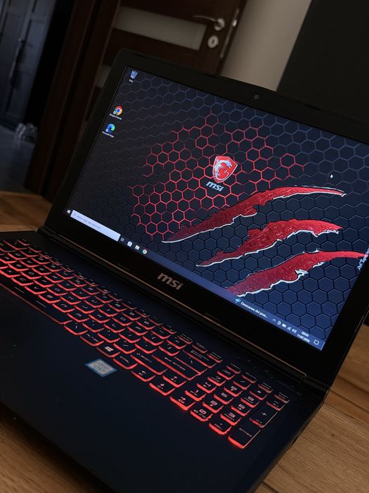 Laptop MSI Gamingowy - 1050 Ti, 16 GB Ram, 512 ssd