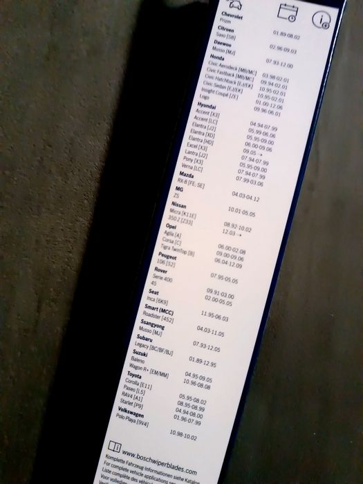 Escovas limpa Pára-Brisas Bosch