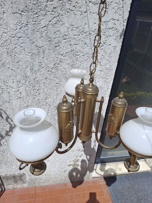 Candeeiro de teto em latão