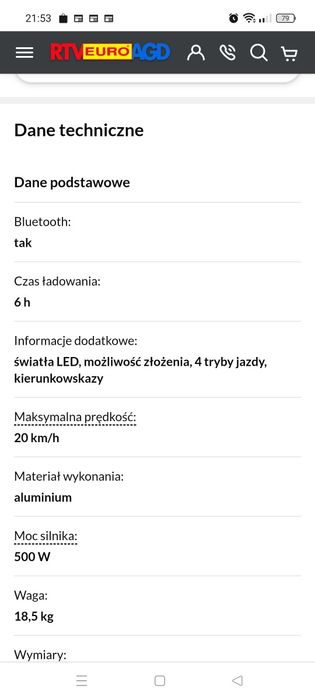 Hulajnoga elektryczna Acer electric scooter series 5