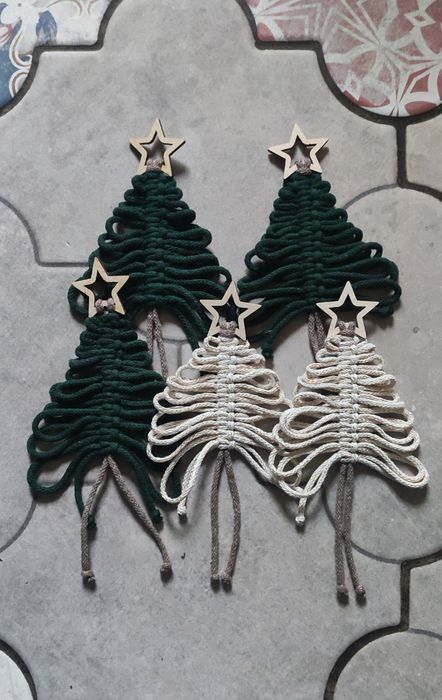 Makrama choinki dekoracje handmade