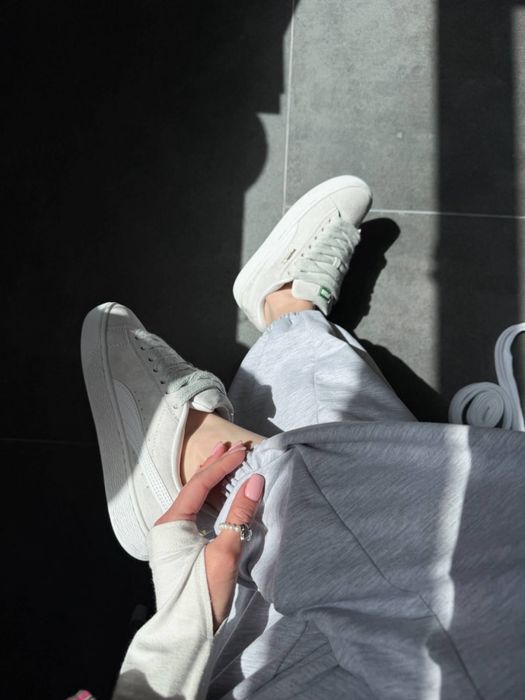 Жіночі кросівки Puma Suede XL Grey White пума суеде сірі білі