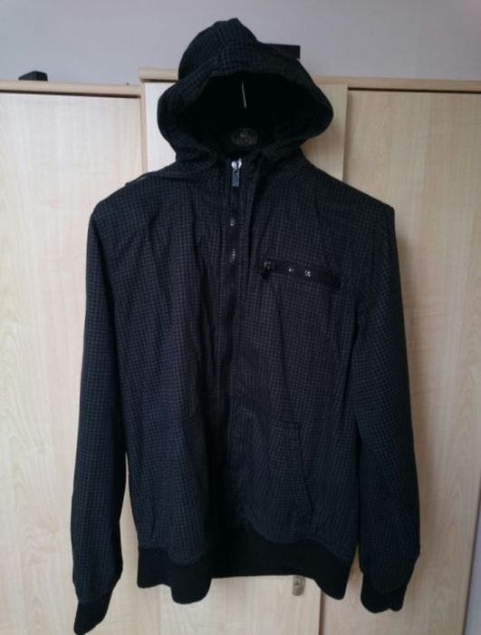 Kurka męska Fishbone czarna zamek błyskawiczny lekka