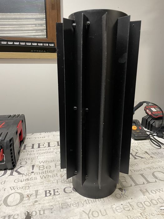 Radiator do pieca kominka rura spalinowa żebrowana 0,5m fi 150