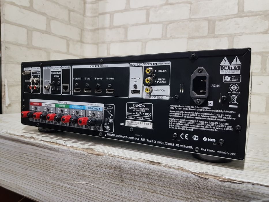 5.1 AV ресивер DENON AVR X1000+2 . 5x120 Вт, HDMI USB LAN