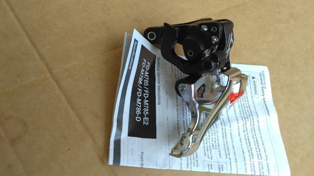 Передний переключатель Shimano Deore XT FD-M786 2х10, (новый)