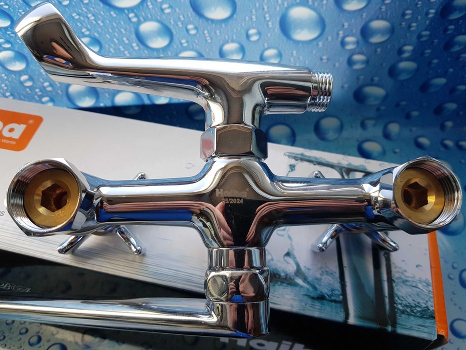 Смеситель змiшувач для ванной Haiba Zeus 140 EURO Латунь 100%