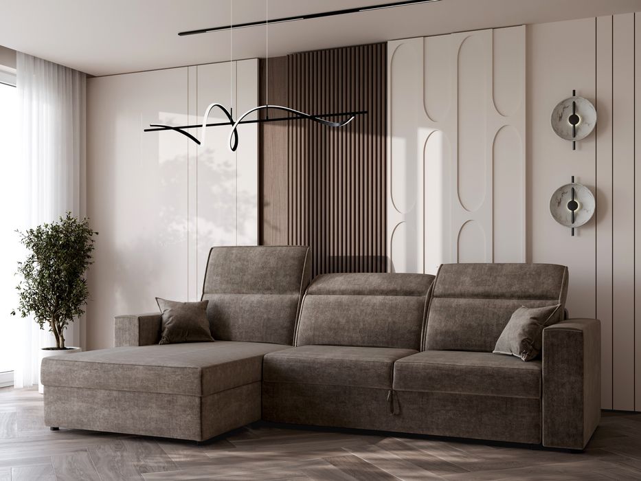 Narożnik prosto od producenta rozkladany wygodny regulowane zagłówki