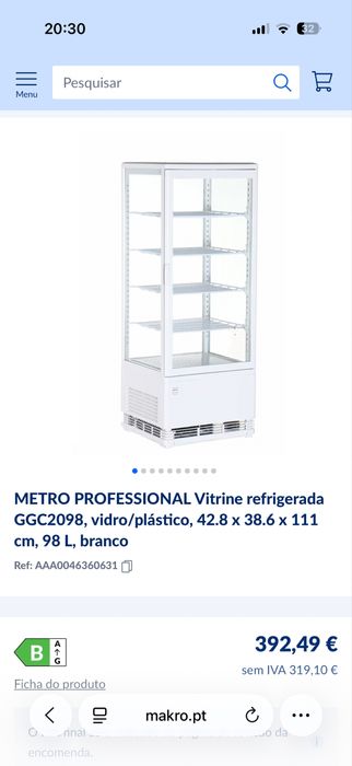 Vitrine refrigeradora
