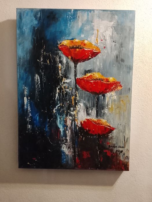 Óleo sobre tela "As Papoilas"