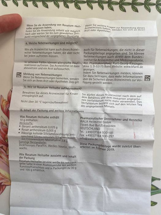 Wala Rosatum Heilsalbe maść olejek różany geranium trądzik egzema atopowe AZS