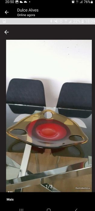 Vendo fruteira e castiçais da Marinha Grande