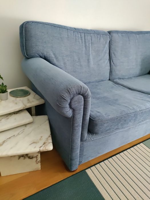 Sofá 2 lugares azul
