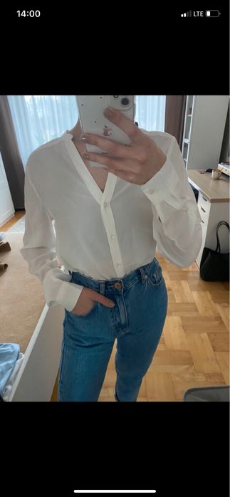 Wiskozowa koszula ecru Terranova