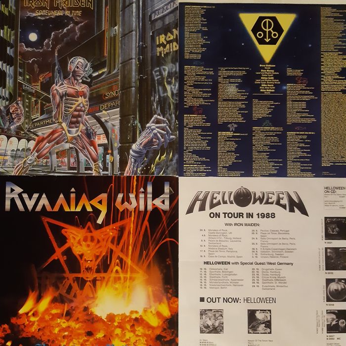Винилы  Running Wild Helloween Accept Iron Maiden