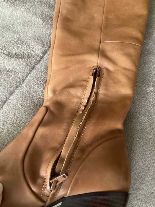 Bota castanha cano alto (por cima do joelho), n 37