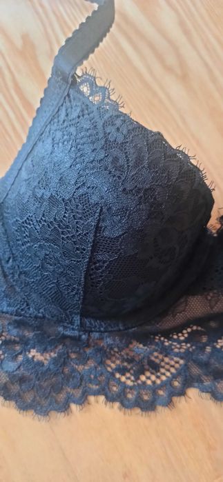 Бюстгальтер H&M, бюст, H&M, 70 B, Push up, чёрный, кружево