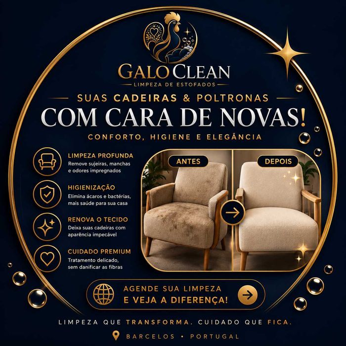 Galo Clean | Limpeza Profissional de Estofos em Barcelos e Região
