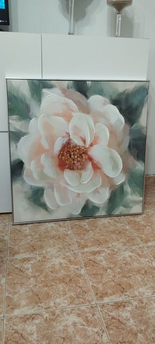 quadro com moldura pintado á mão