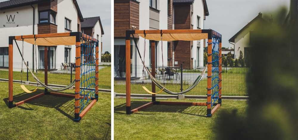 Hamak ogrodowy W KOSTCE. Plac zabaw, huśtawka, małpi gaj