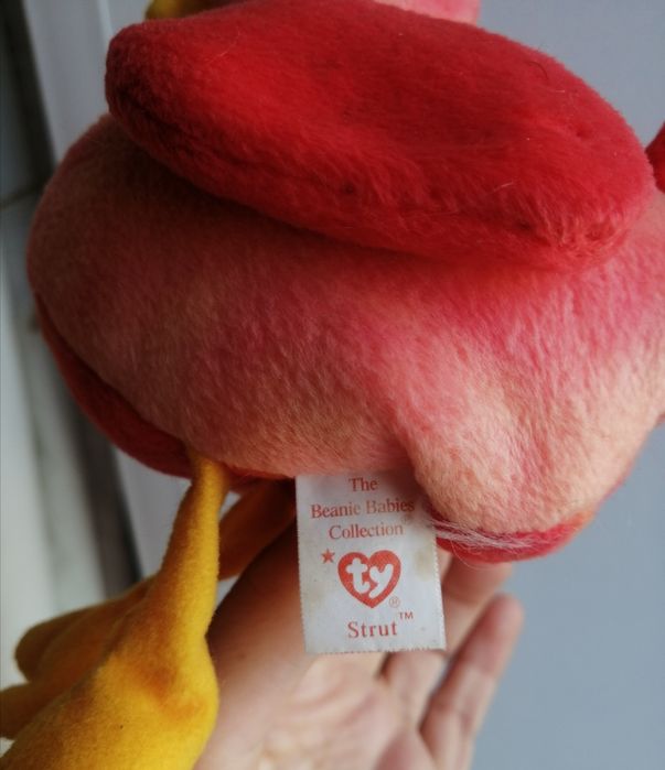Півник Ty Beanie Babies 1996 вінтажна колекційна м'яка іграшка півень ту