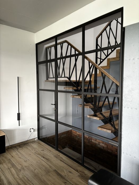 Drzwi ścianki loftowe drzwi szklane loft