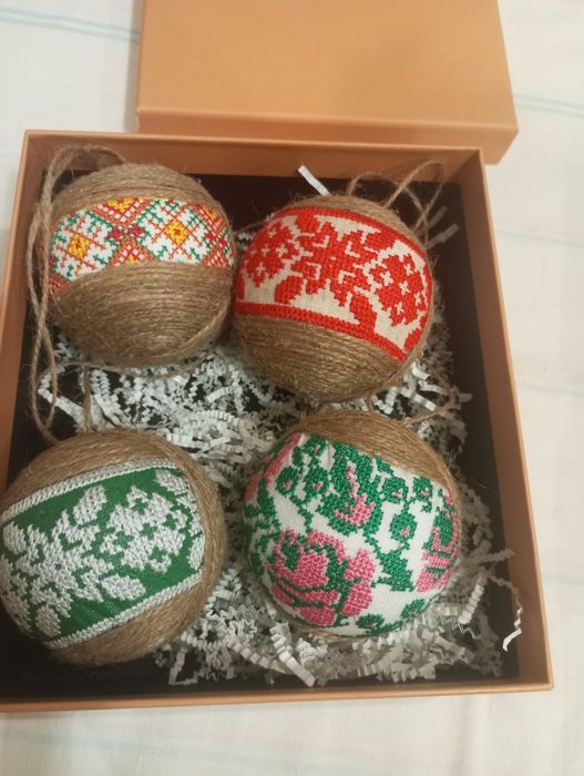 Новорічні кульки ручної роботи