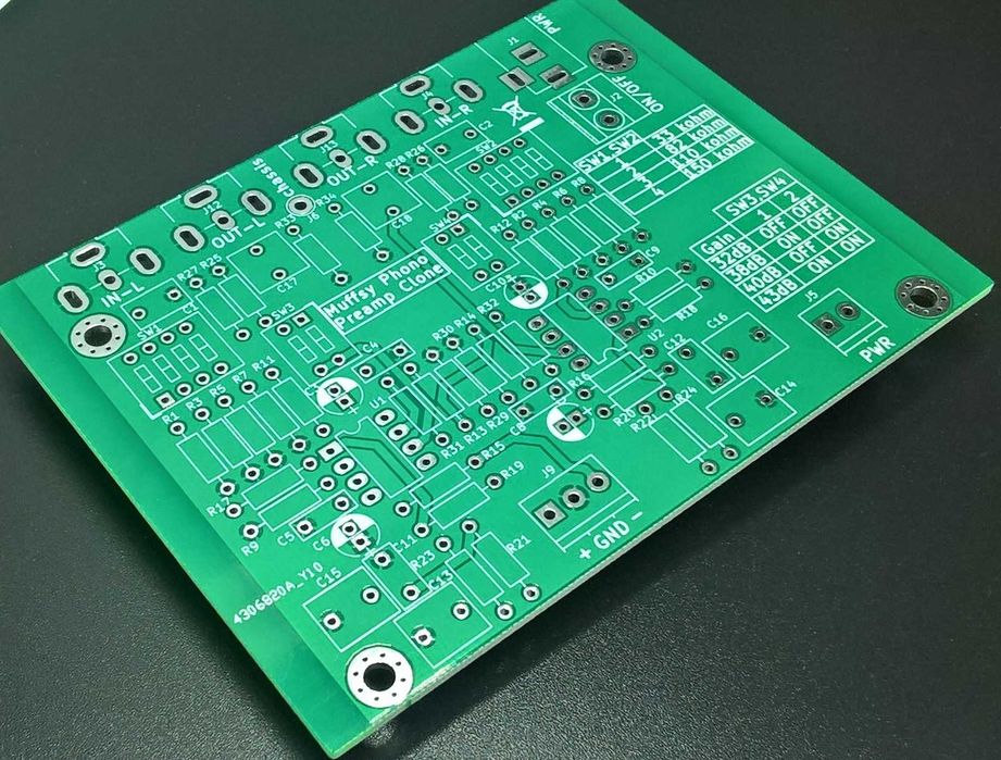 Płytka pcb - przedwzmacniacz RIAA Muffsy klon