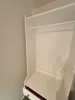 Vendo Roupeiro aberto c/3 gavetas, branco IKEA Hauga - excelente estado