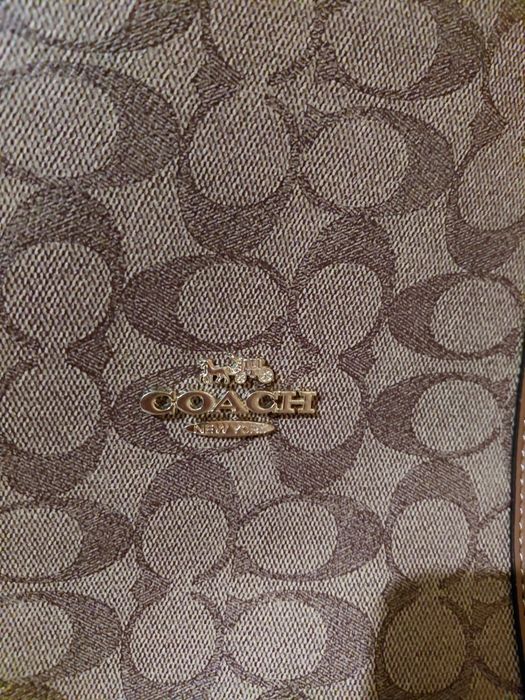 Mala coach bege/castanho