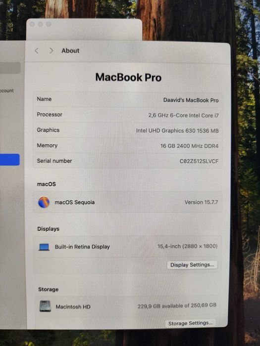 MacBook Pro 15” 2019 - Em bom estado