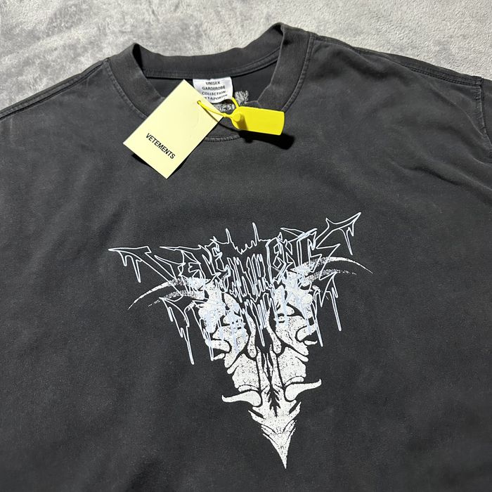 Футболка Vetements Black Bone 'V' Regular S M L