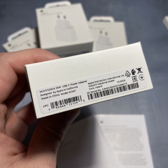 Быстрая зарядка для iPhone Apple, Оригинал Type-C 20W, Швидка зарядка блок Айфон